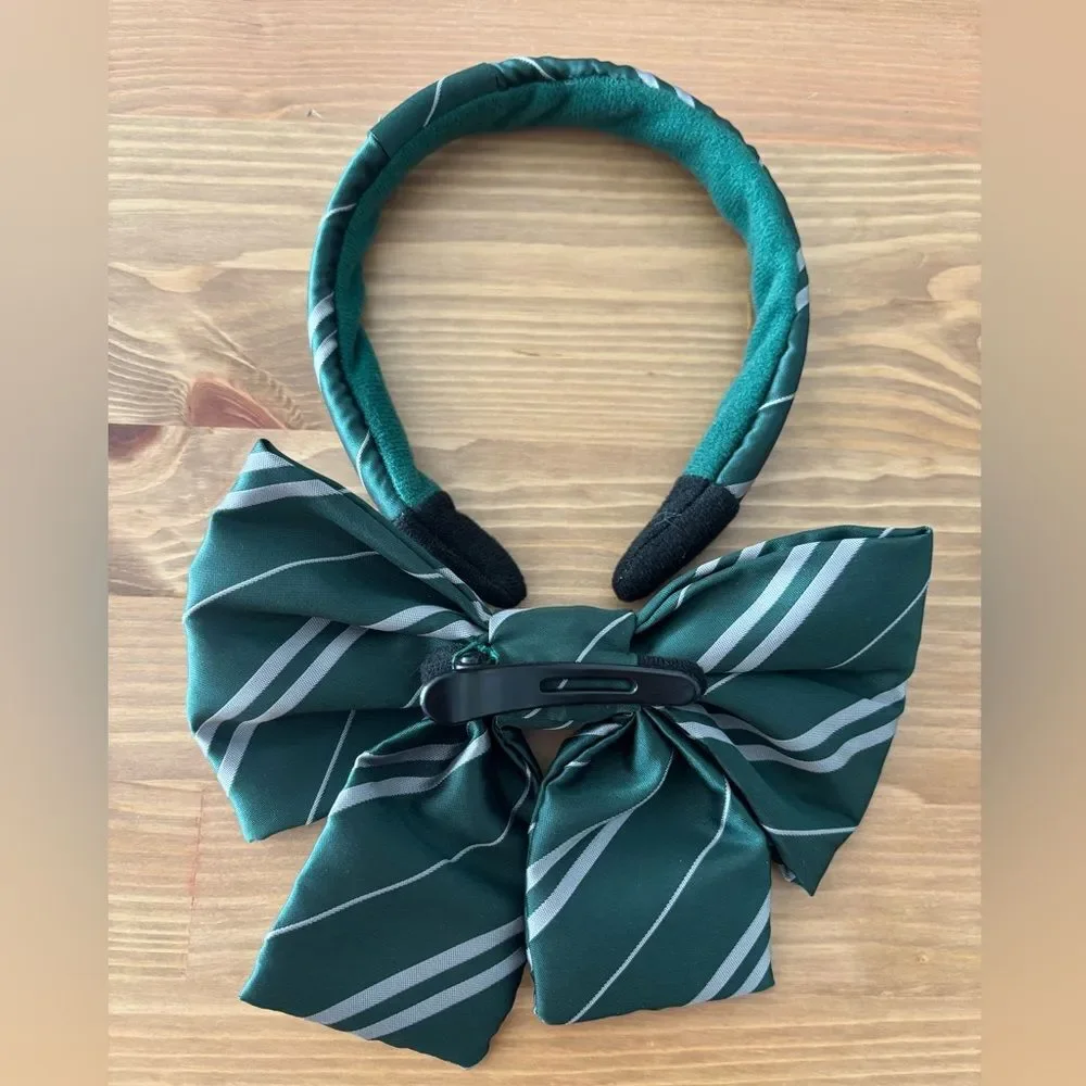 JAPAN LIMITED Harry Potter Slytherin Bow Authentic Headband Accessory - Like New